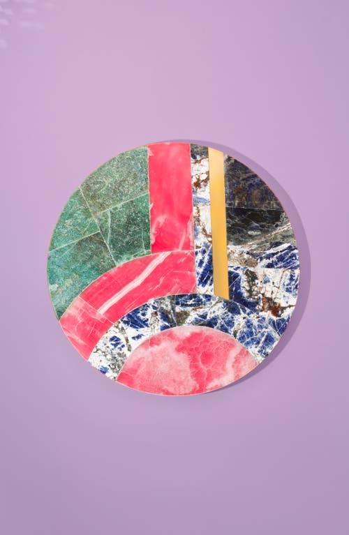 Tiramisu Celestial Harmony Marble Platter In Pink Multi