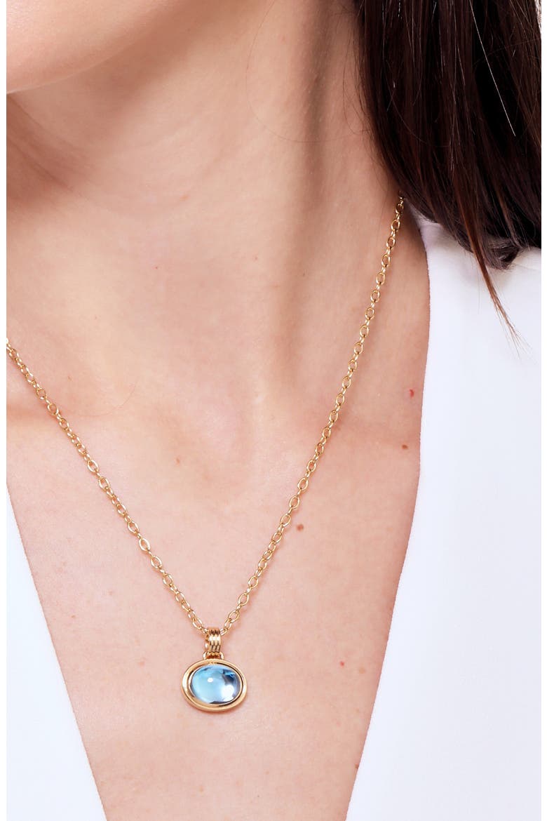 Cirra Oval Necklace, Alternate, color, Blue Topaz
