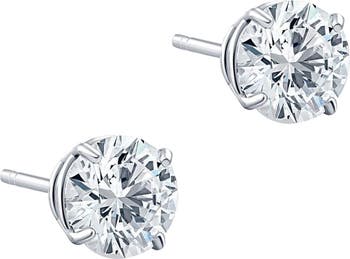 1 1/2ct Lab Grown Diamond Studs 14k Gold Earrings
