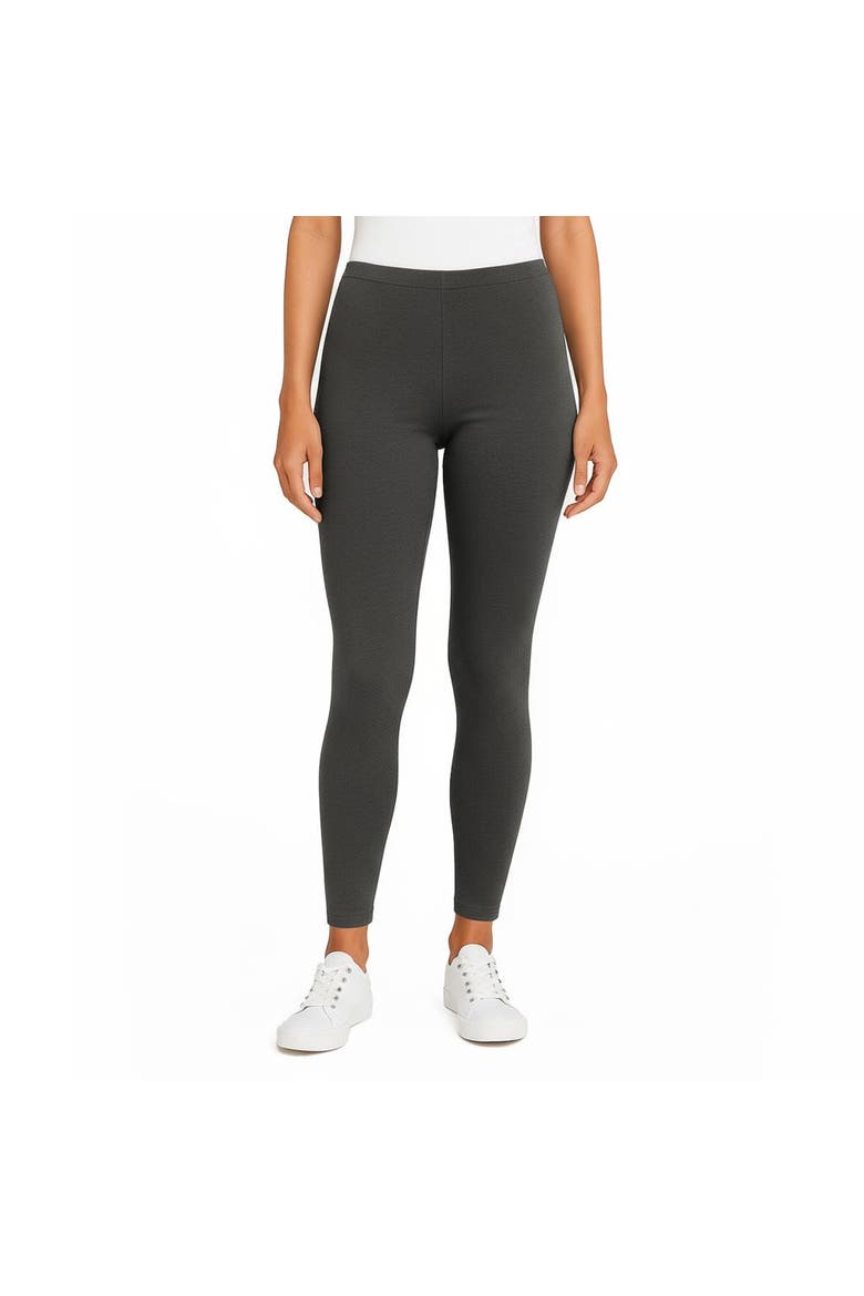 Women's Soft 100% Cotton Everyday Wear Leggings, Main, color, Charcoal