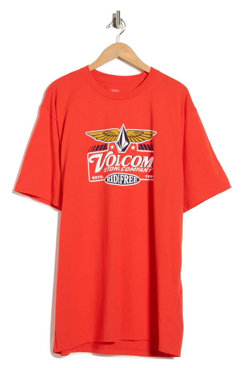 Revel Short Sleeve T-Shirt, Main, color, CHILI RED