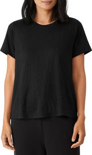 Eileen Fisher Organic Linen Crewneck T-Shirt