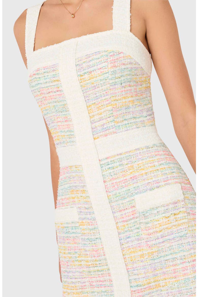 Archie Rainbow Tweed Minidress, Alternate, color, ANGELICA TWEED