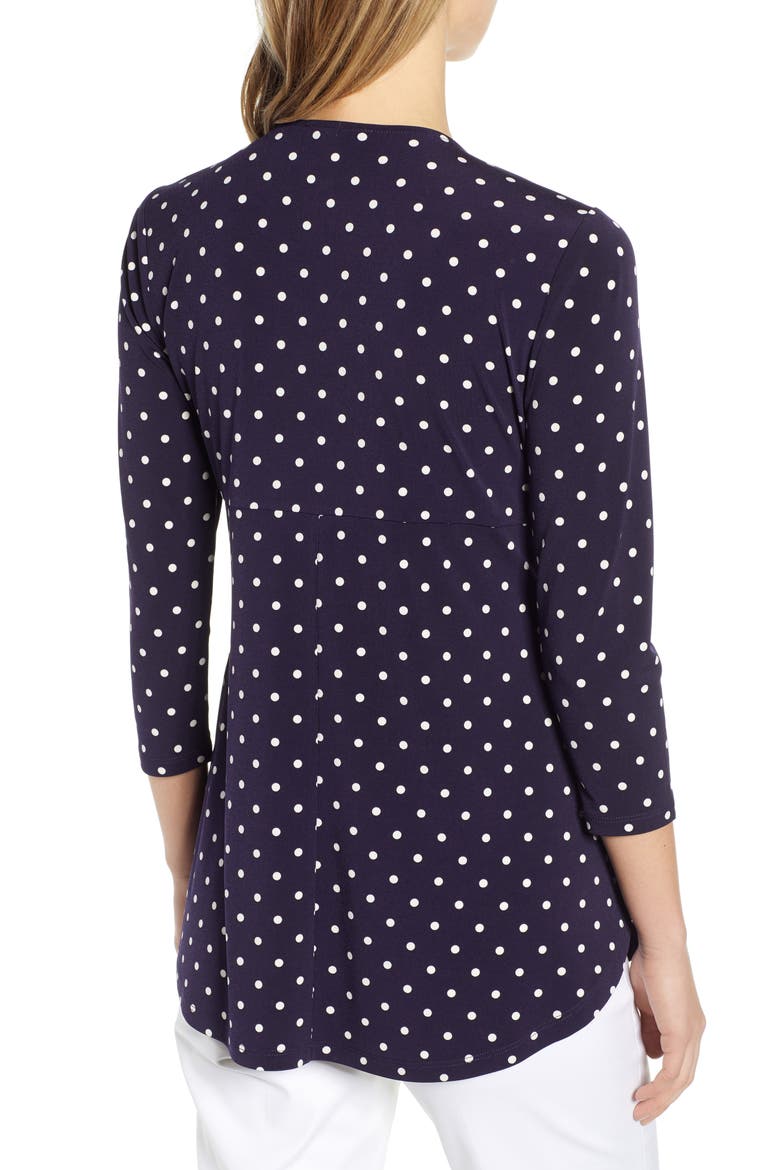 Zipper Dot Top, Alternate, color, EVENING NAVY