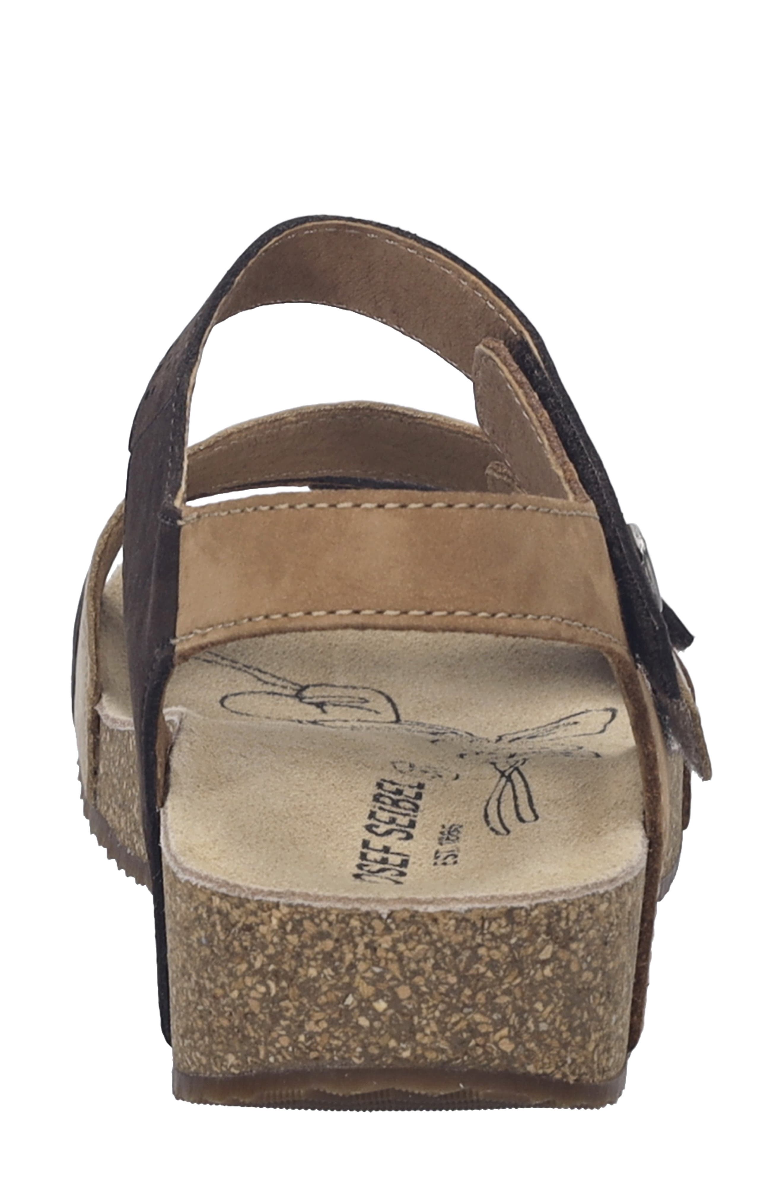 Josef Seibel Tonga 73 Ankle Strap Platform Wedge Sandal, Alternate, color, Nuss Multi