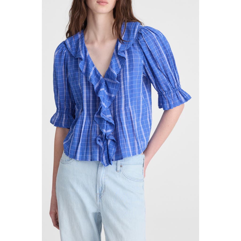 Madewell The Blaire Top in Retro Blue at Nordstrom, Size Small
