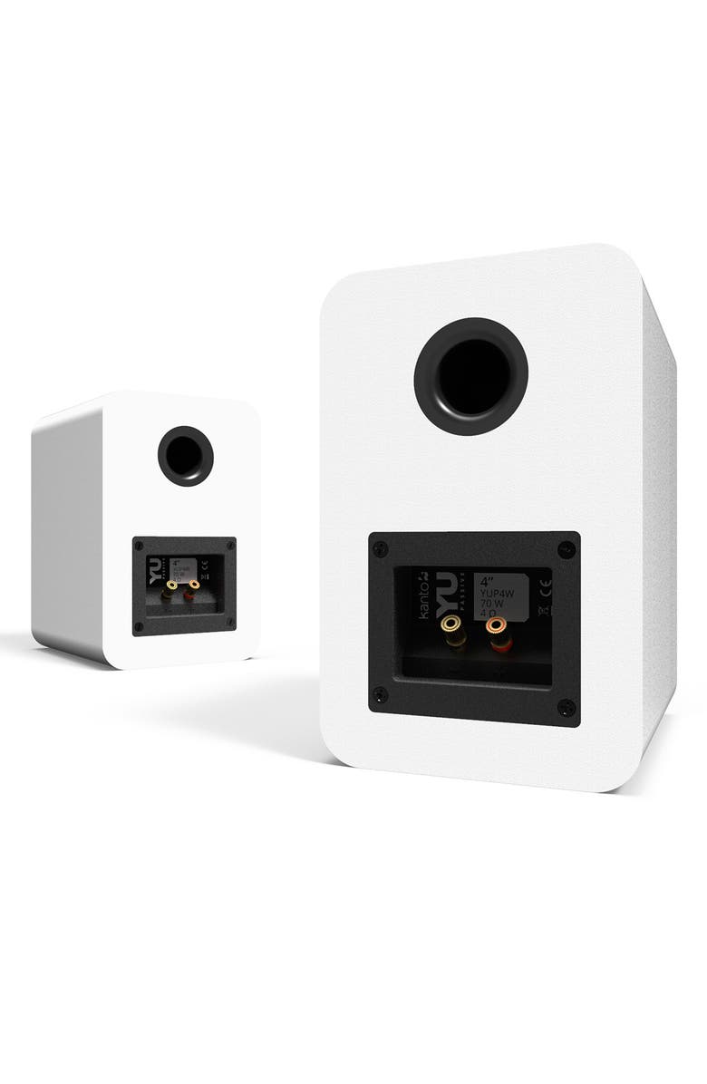 Kanto YUP4 Passive Bookshelf Speakers with 1" Silk Dome Tweeter & 4" Kevlar Woofer - Pair, Alternate, color, White
