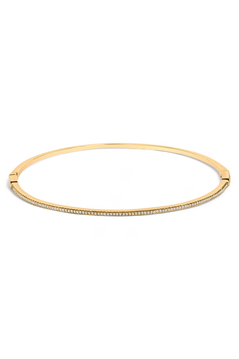 14K Yellow Gold 1/3 Cttw Diamond Half Eternity Bangle Bracelet, Main, color, Yellow