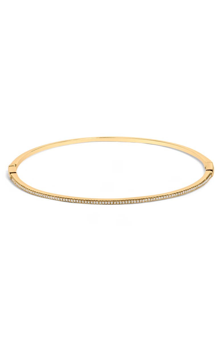 Haus of Brilliance 14K Yellow Gold 1/3 Cttw Diamond Half Eternity Bangle Bracelet, Main, color, Yellow