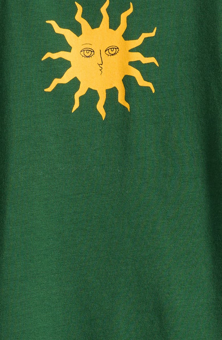Mini Rodini Kids' Sun Organic Cotton Graphic T-Shirt, Alternate, color, Green