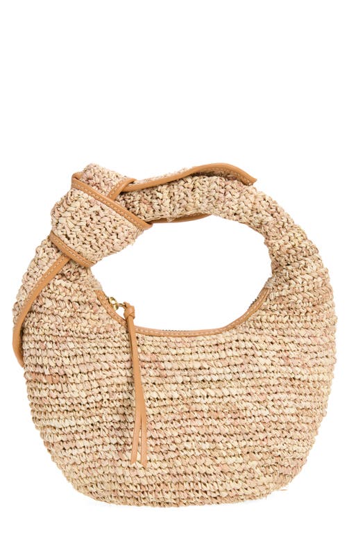 POOLSIDE The Josie Raffia Knot Bag in Mixed Natural at Nordstrom
