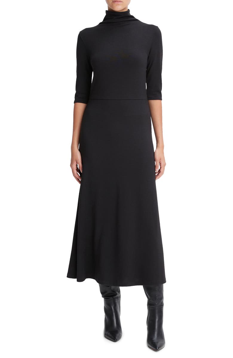 Vince Mock Neck Maxi Dress, Main, color, 