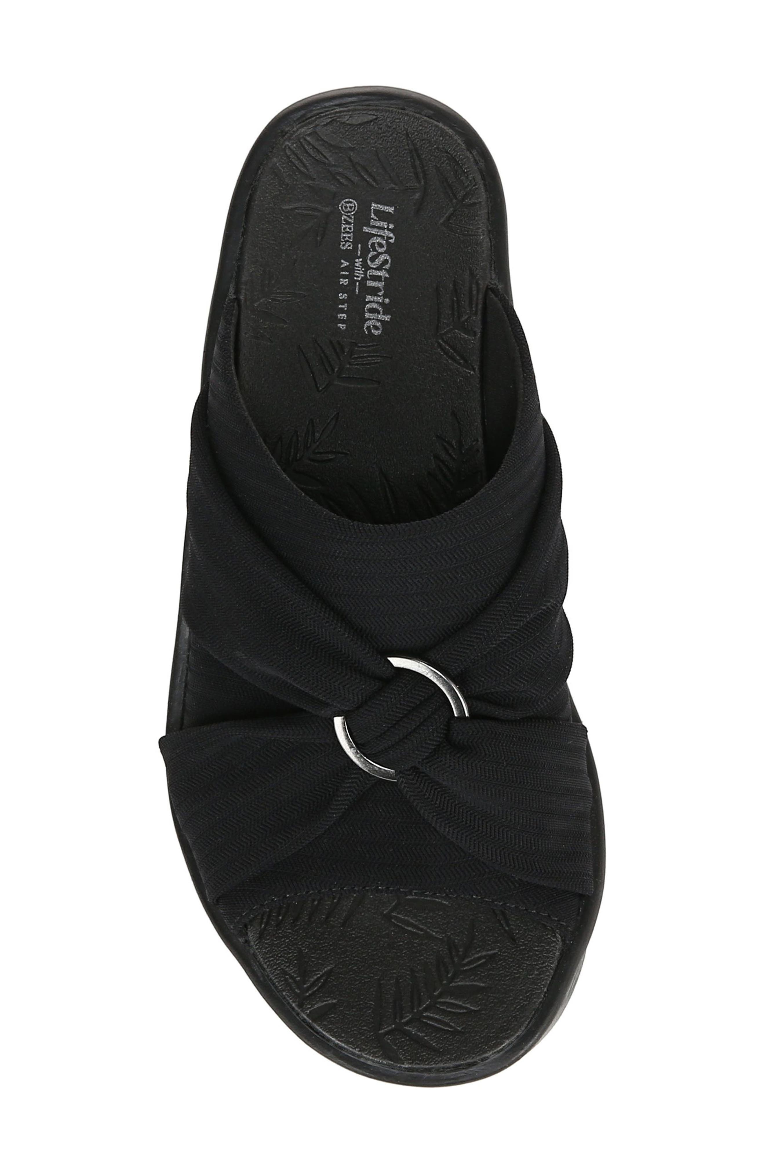 LifeStride Serenade Slide Sandal, Alternate, color, Black