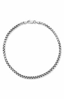 Yield of Men Men's Oxidized Round Box Chain Bracelet