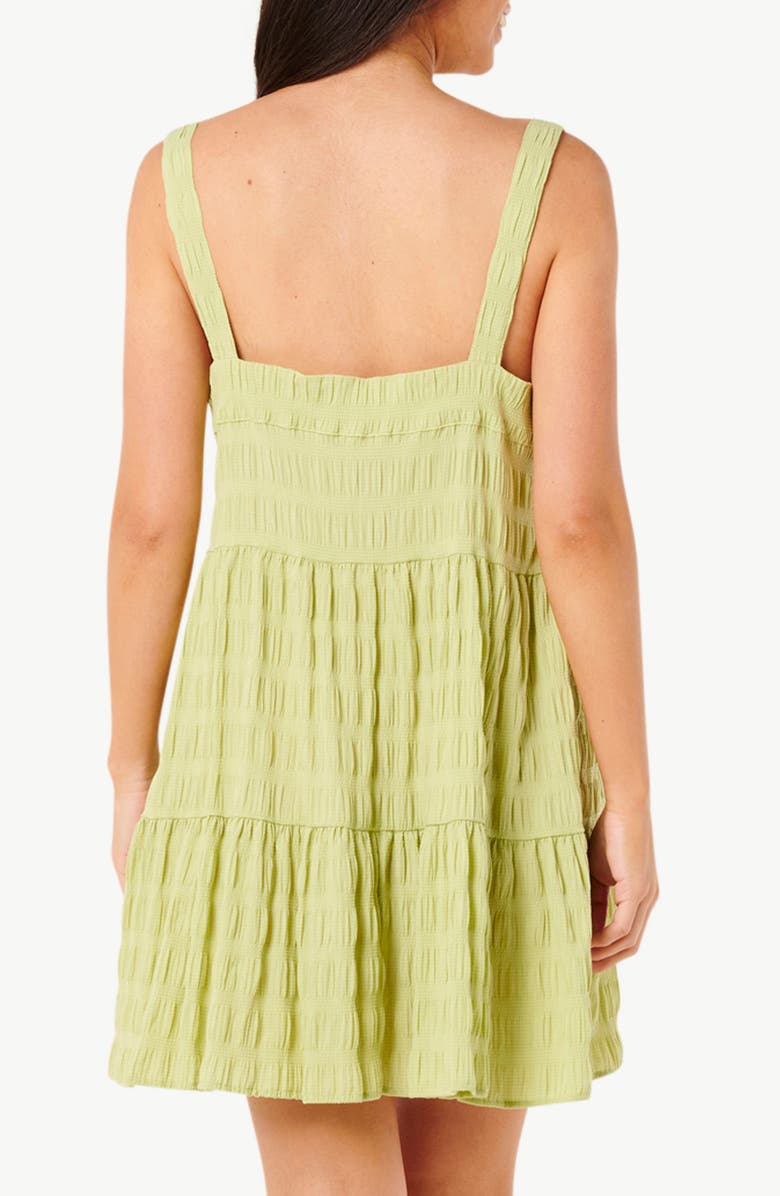 Rip Curl Cala Nights Seersucker Tiered Sundress, Alternate, color, Sage
