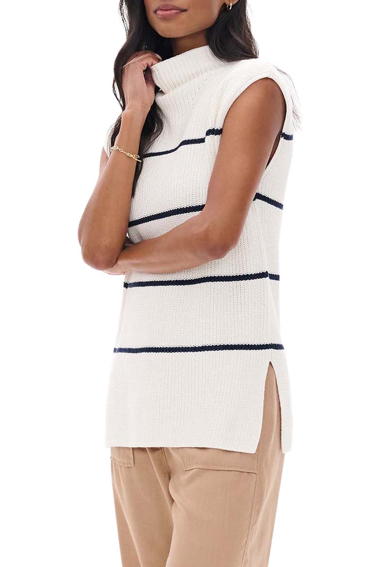 Sleeveless Mock Neck Sweater Tunic, Alternate, color, CREAM