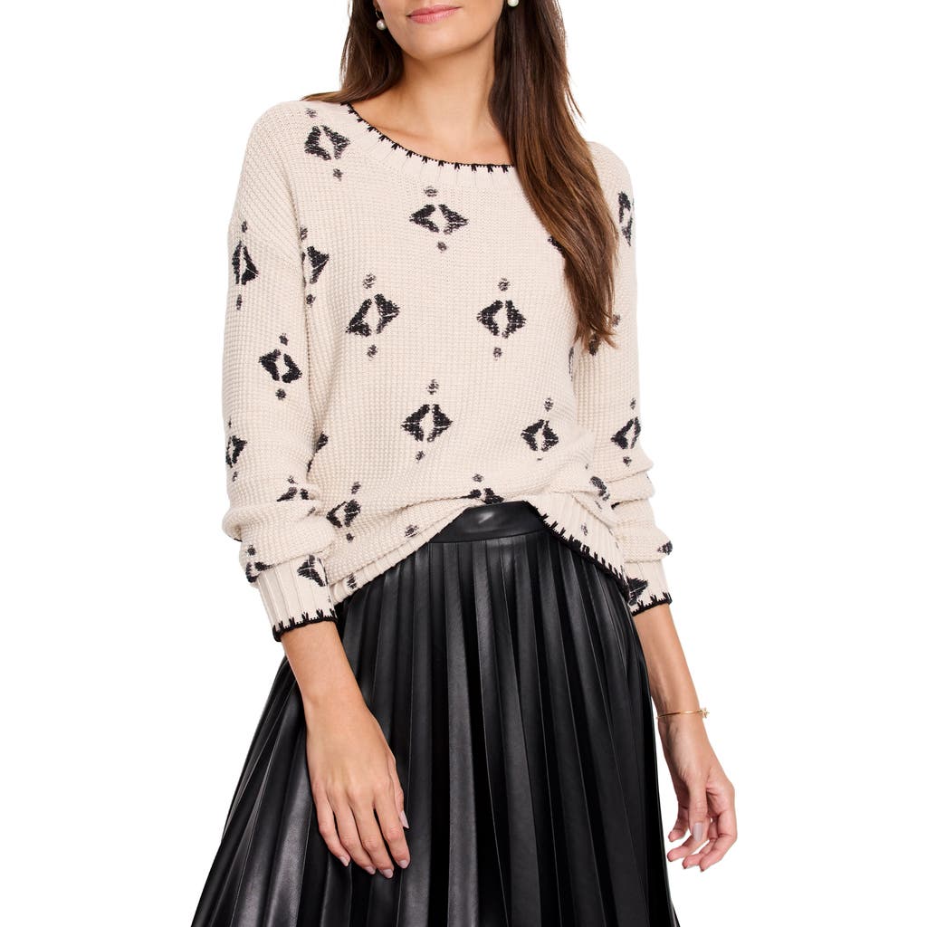 Nic + Zoe Nic+zoe Printed Textured Sweater