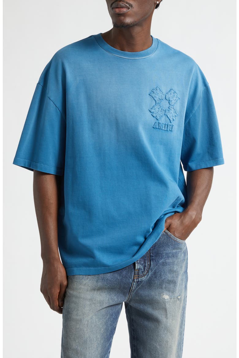 Oversize MA Quad Appliqué T-Shirt, Main, color, DARK INDIGO