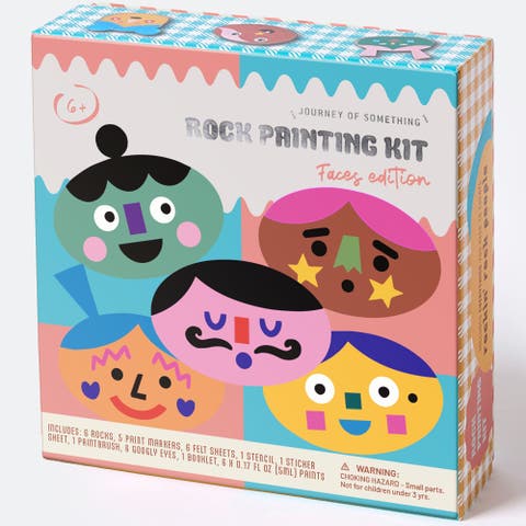 Rock Painting Kit, Faces Edition, DIY Craft Kit, Kids 6+