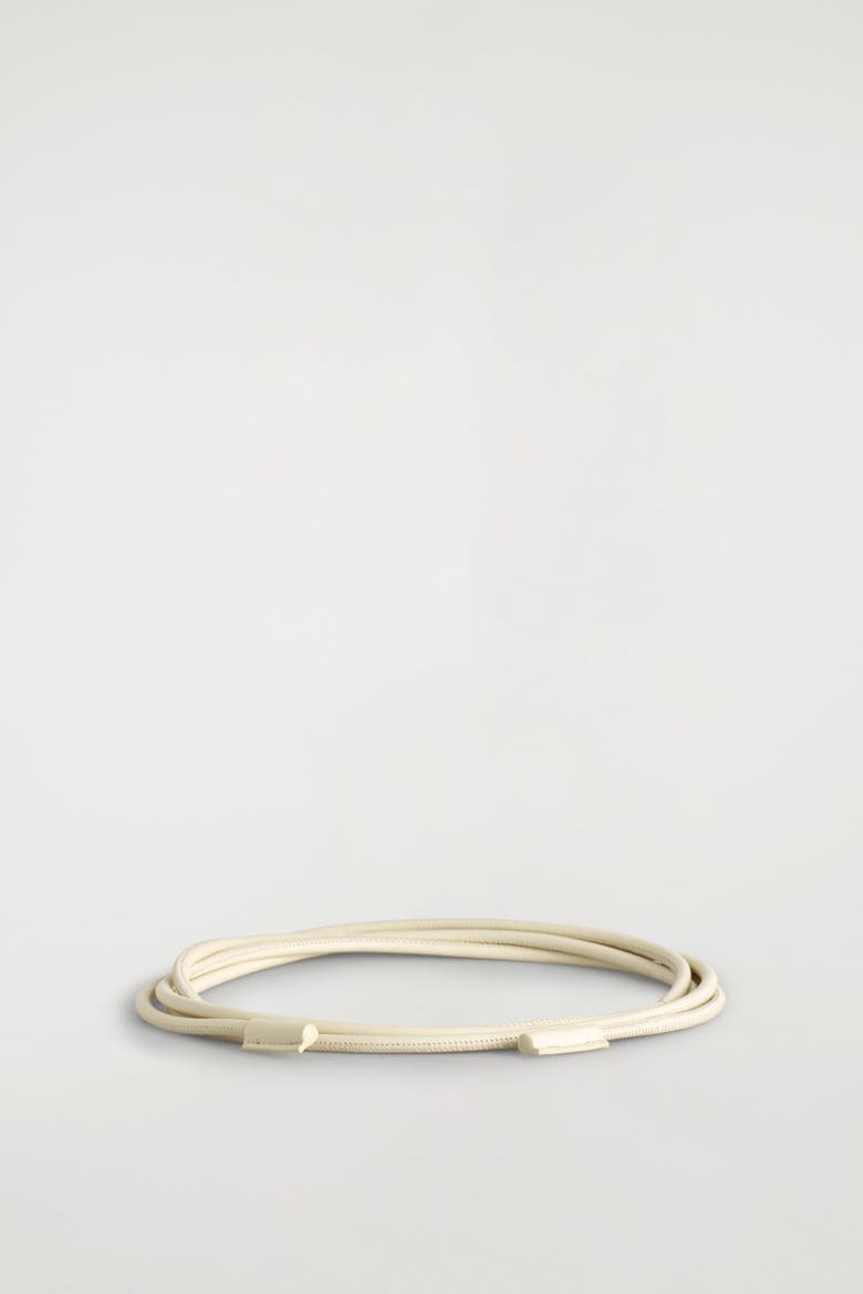 Leather Rope Belt, Main, color, LIGHT YELLOW
