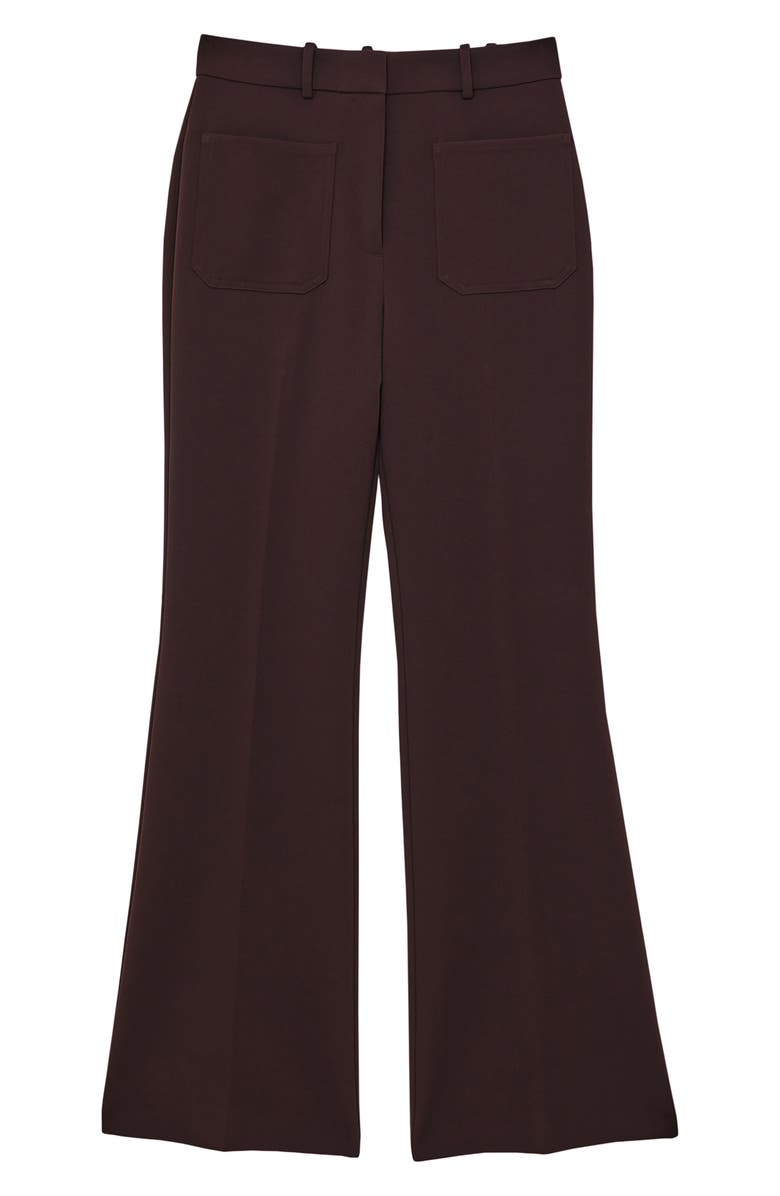 Reiss Priya Patch Pocket Wide Leg Pants, Alternate, color, Chocolate Brown