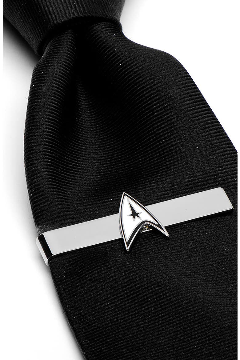 Star Trek Delta Shield Tie Bar, Alternate, color, SILVER