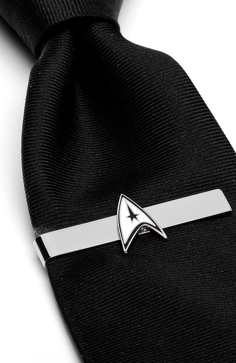 Cufflinks, Inc. Star Trek Delta Shield Tie Bar, Alternate, color, Silver