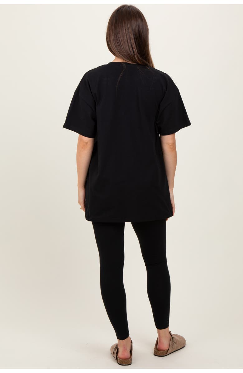 PinkBlush Oversized Crewneck Short Sleeve and Legging Set, Alternate, color, Black