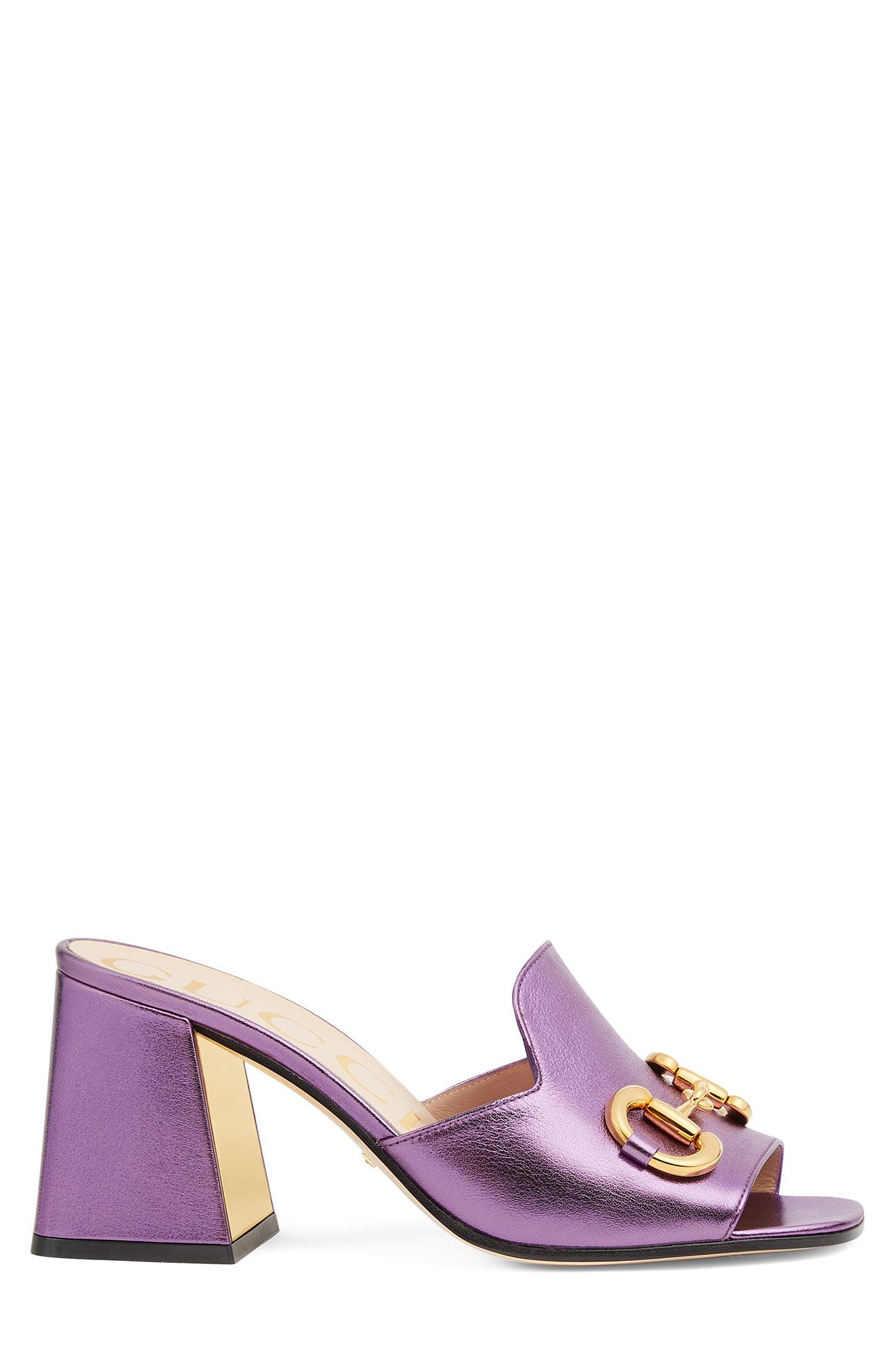 Gucci Baby Horsebit Slide Sandal, Alternate, color, 