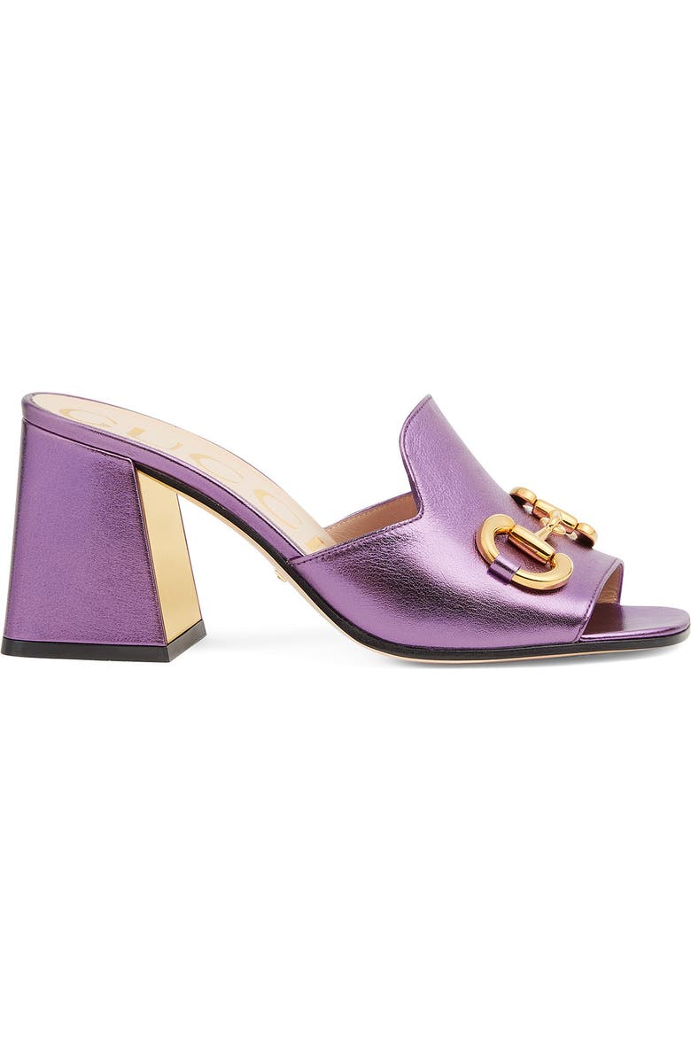 Gucci Baby Horsebit Slide Sandal, Alternate, color,