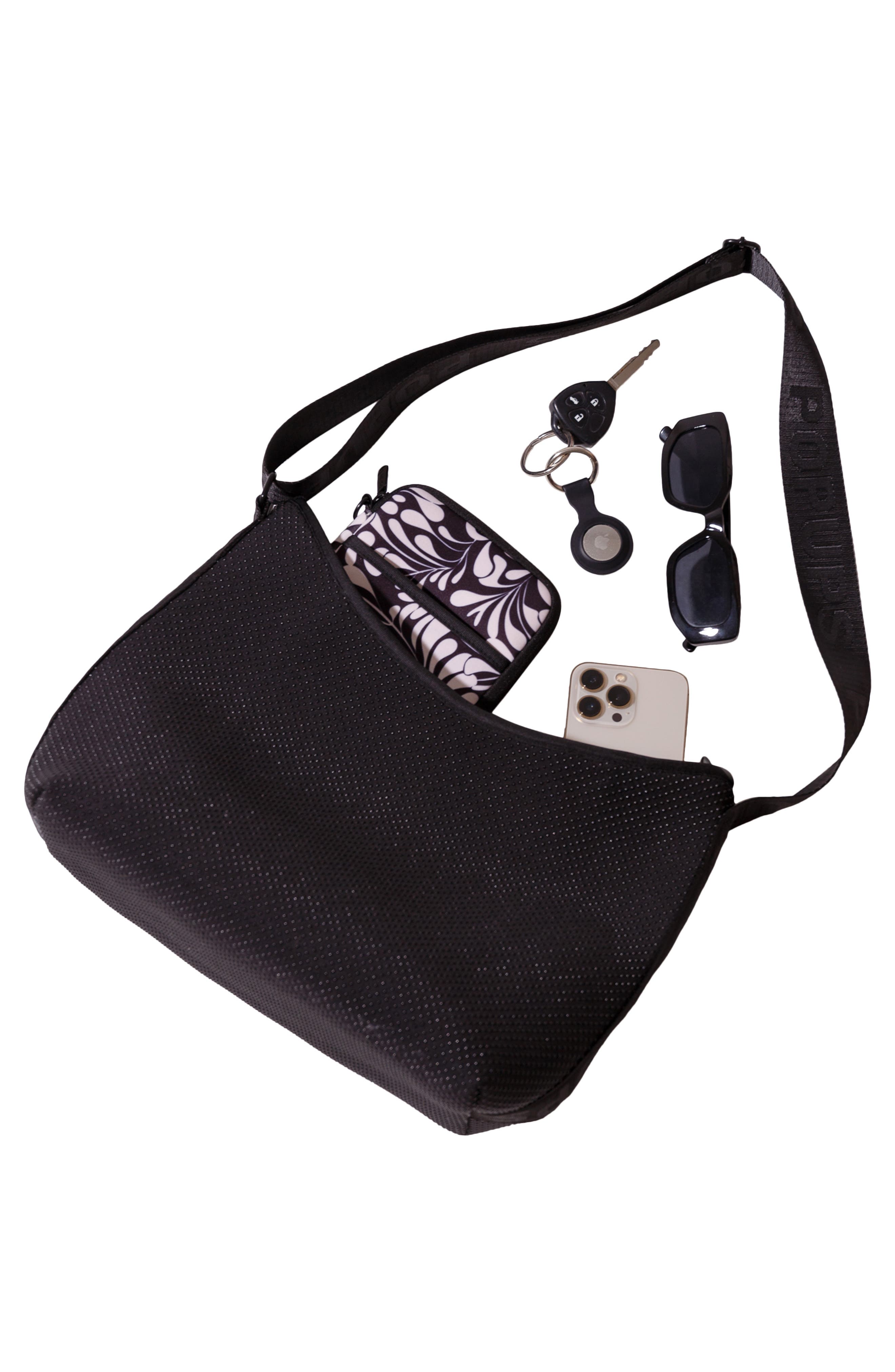 POP UPS BRAND Crossbody Hobo Bag, Alternate, color, Black