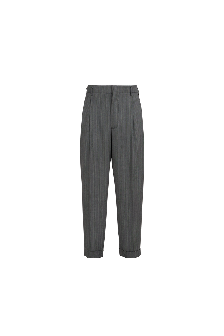 Virgin wool trousers, Alternate, color, Dark Grey