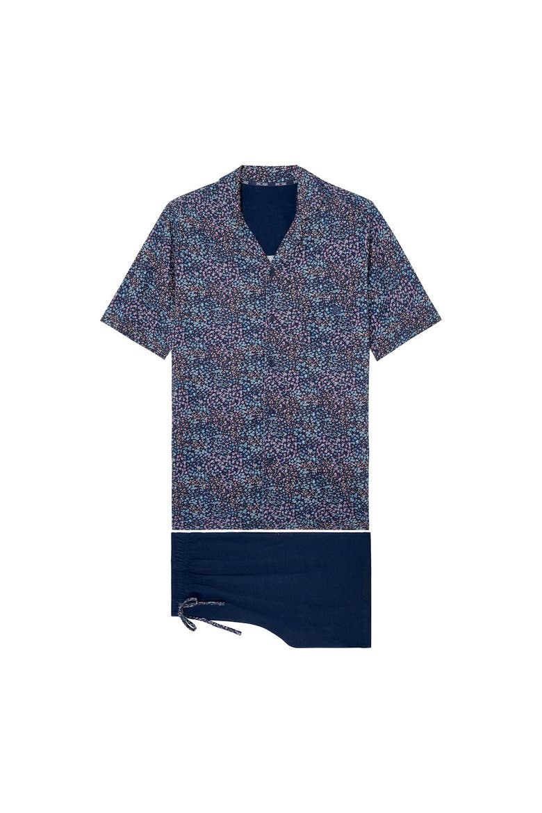 Vineyard Short Pajama Set, Main, color, Navy Print