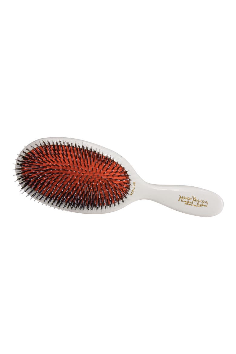 Popular Mixture Nylon & Boar Bristle Brush for Long Coarse to Normal Hair, Main, color, WHITE