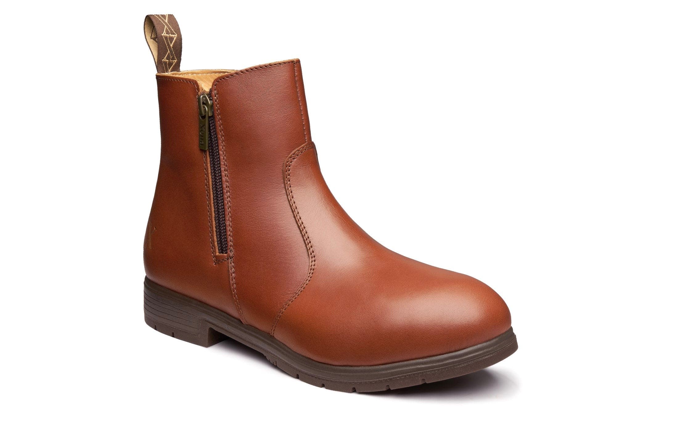 Xena Workwear Omega Steel Toe Chelsea Safety Boot Slip Resistant, Alternate, color, Bourbon