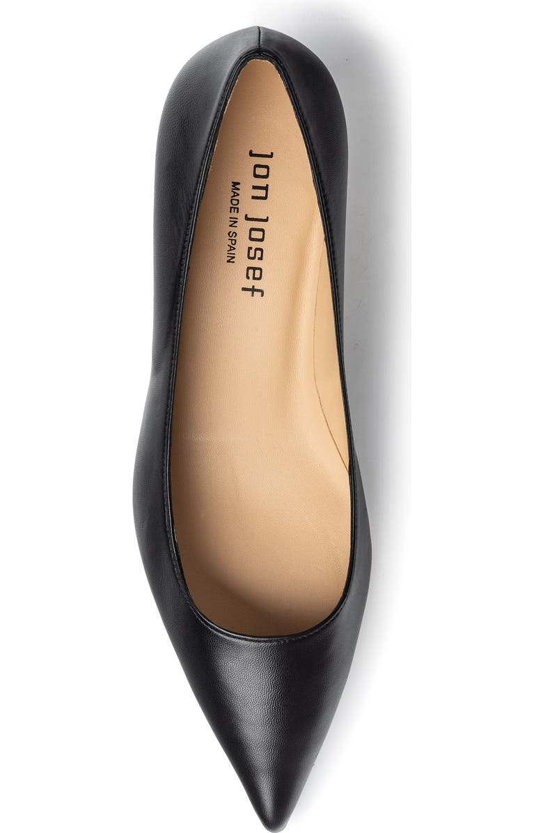 Jon Josef Tina Pointed Toe Pump, Alternate, color, Black Leather