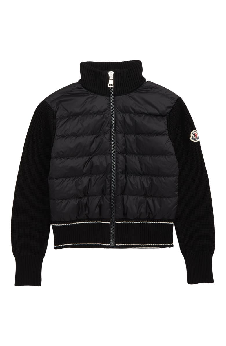 Moncler Kids' Quilted Down & Knit Jacket, Main, color, 