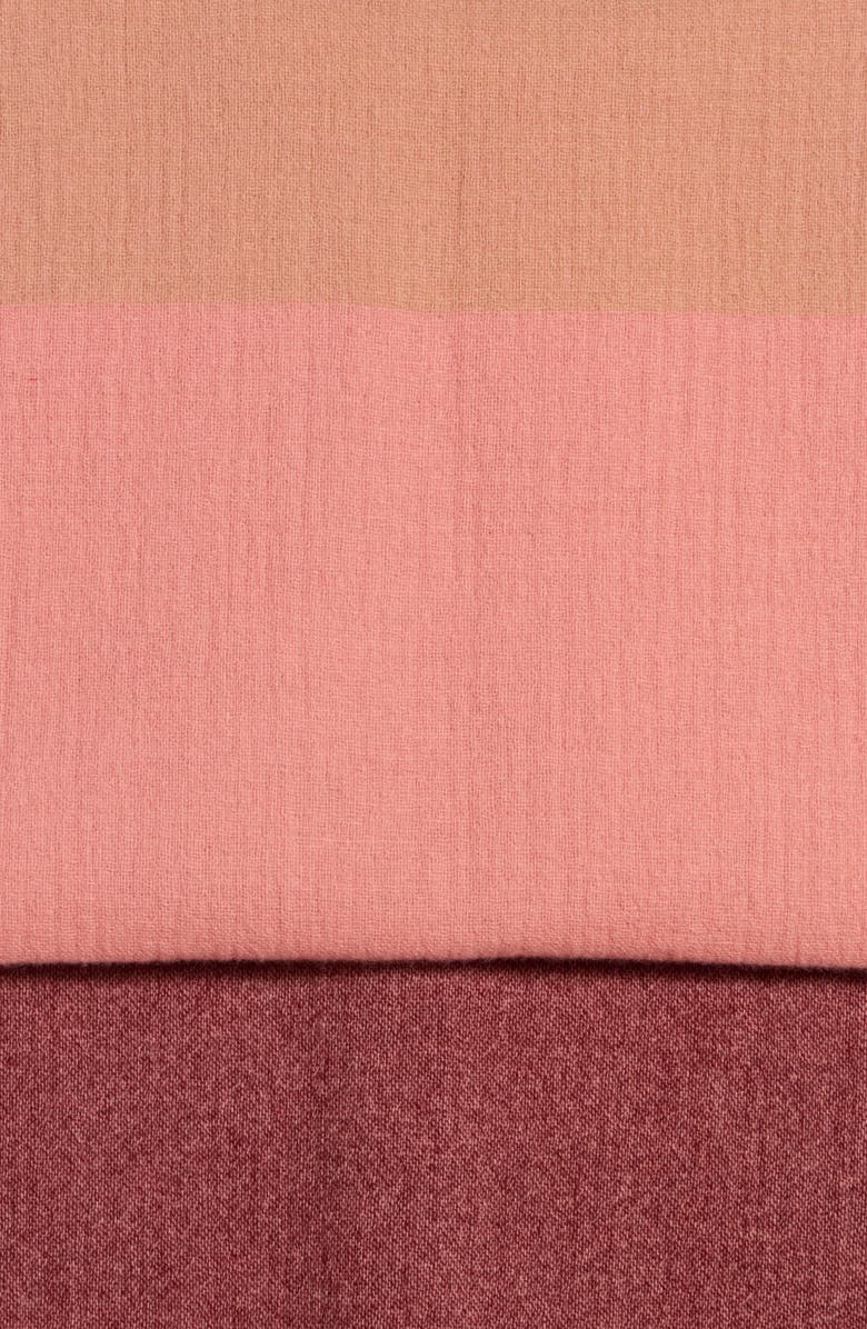 rag & bone Millie Colorblock Wool Scarf, Alternate, color, Wine Multi
