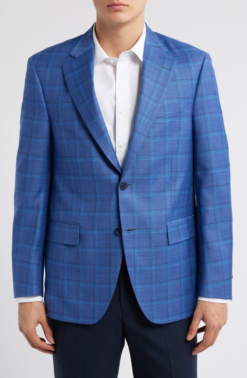 Flynn Classic Fit Plaid Wool Sport Coat
