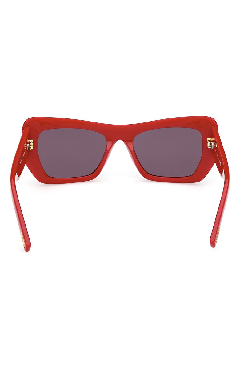 MCM 59mm Butterfly Sunglasses, Alternate, color, Shiny Red / Smoke