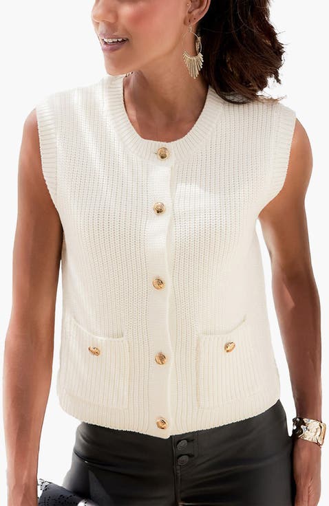 Women's Button Down Sweater Vest