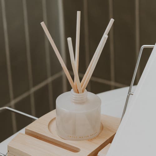 Sweet Water Decor White Translucent Glass Reed Diffuser In White