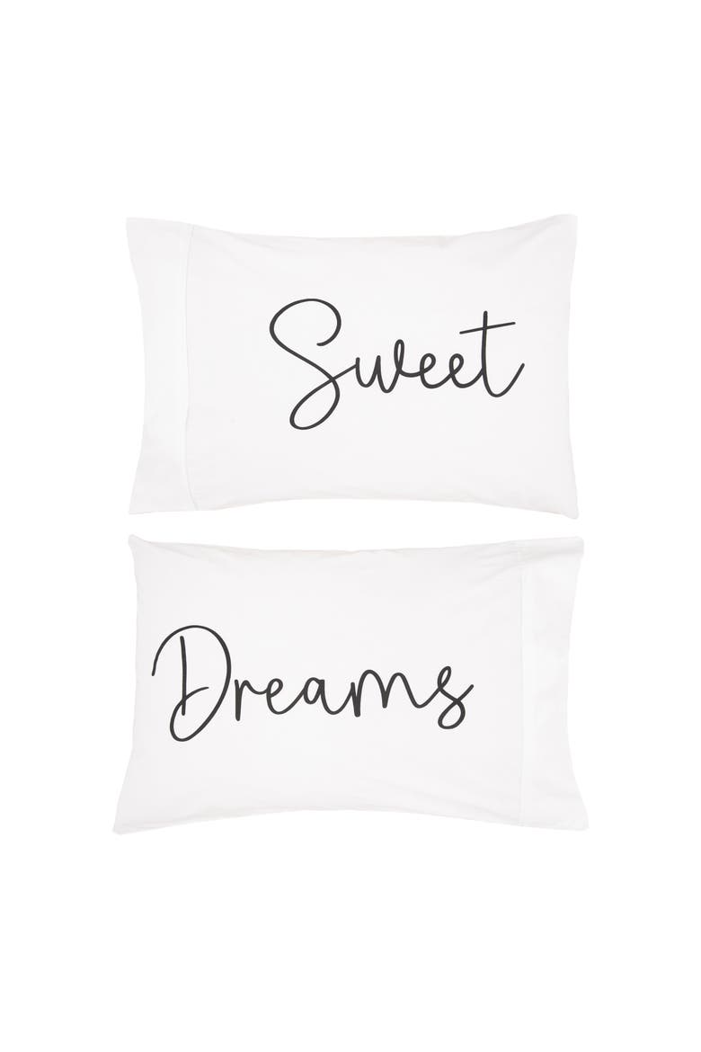 20" x 30" Sweet Dreams Pillowcase Set, Main, color, White