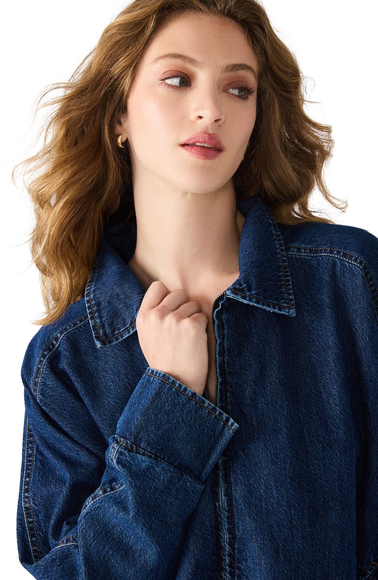 Steve Madden Mackey Denim Jacket, Alternate, color, Midnight Blue
