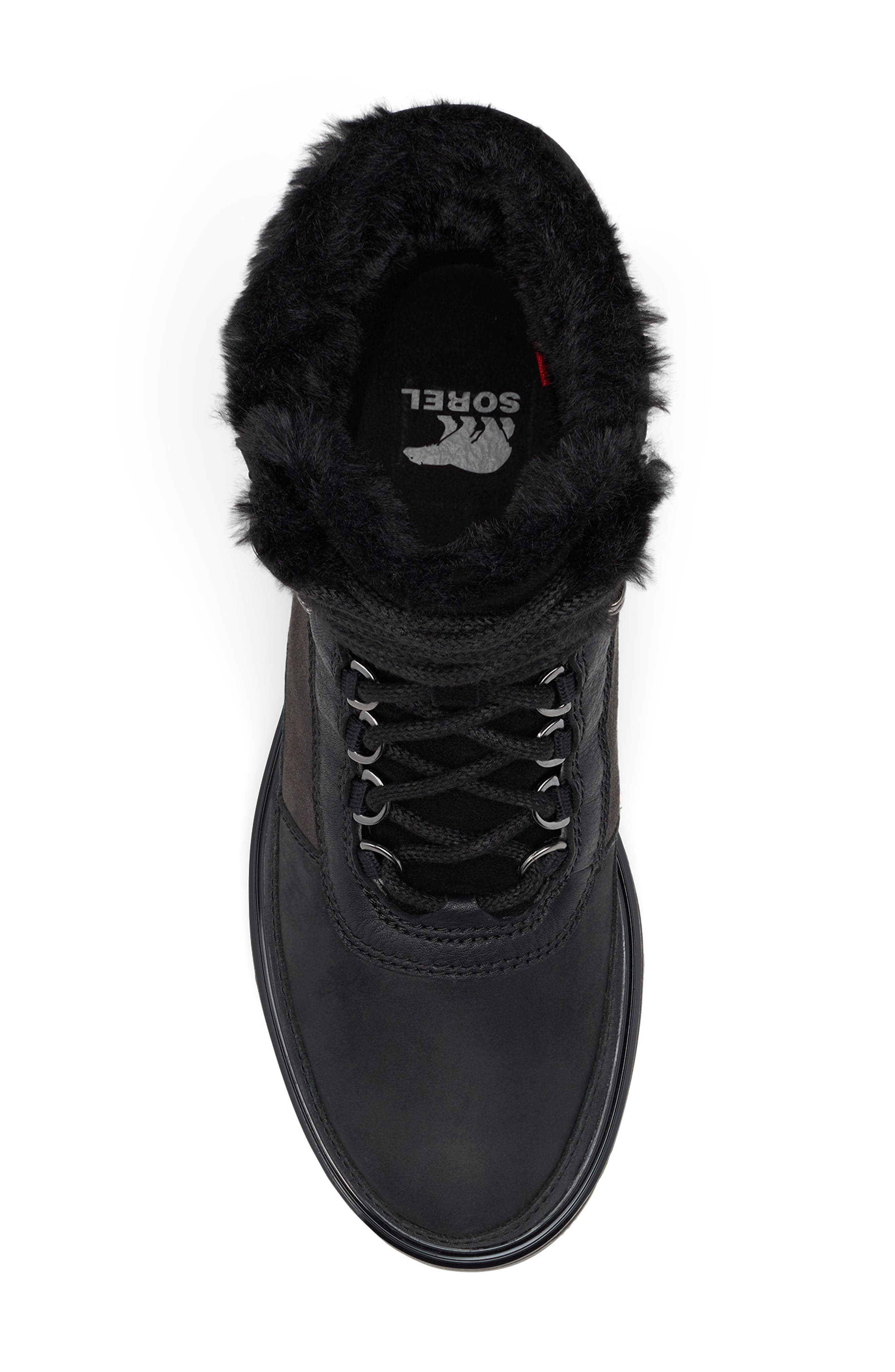SOREL Lennox Faux Fur Trim Lace-Up Boot, Alternate, color, 