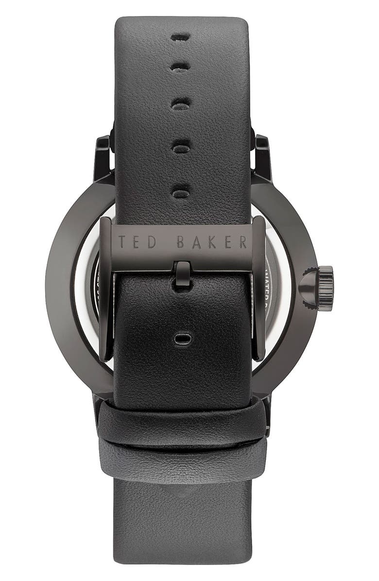 Ted Baker London James Multifunction Leather Strap Watch, 42mm, Alternate, color, 