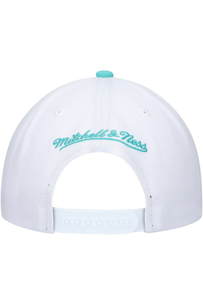 Men's Mitchell & Ness White/Turquoise Vancouver Grizzlies Hardwood Classics Core 2-Tone 2.0 Pro Snapback Hat, Alternate, color, White