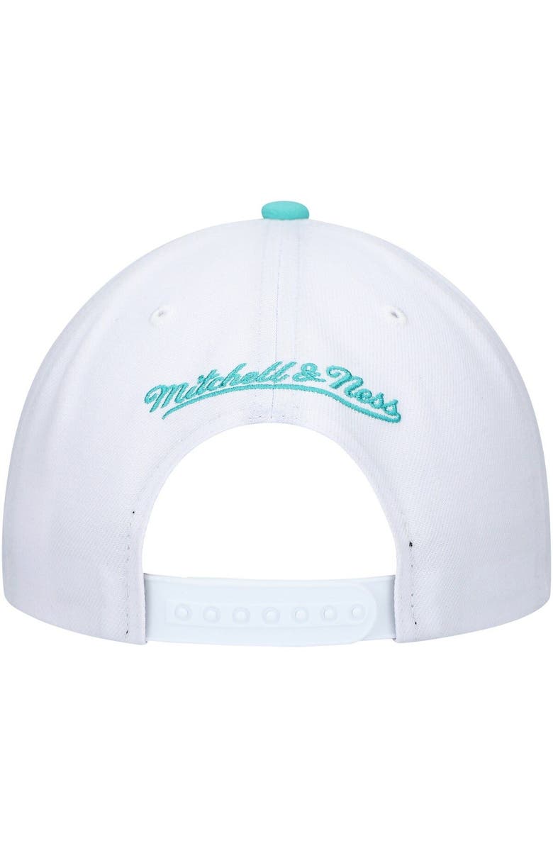 Mitchell & Ness Men's Mitchell & Ness White/Turquoise Vancouver Grizzlies Hardwood Classics Core 2-Tone 2.0 Pro Snapback Hat, Alternate, color, 