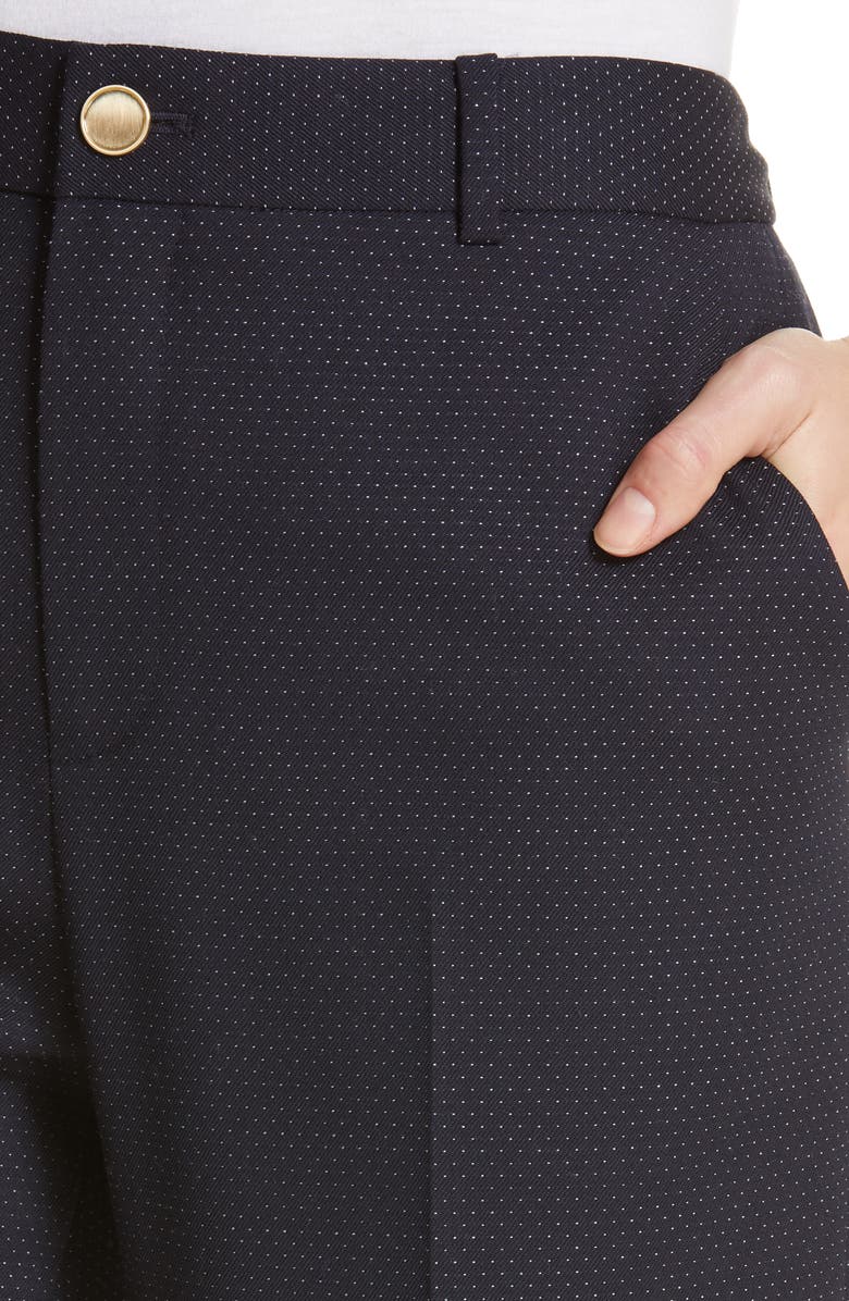 Club Monaco Borrem Dot Ankle Pants, Alternate, color, Navy/ White