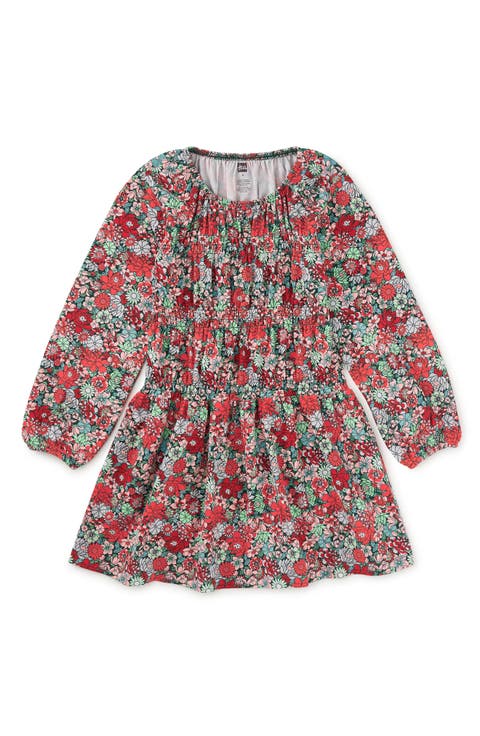 Smocked Blouson Dress (Toddler, Little Kid & Big Kid)